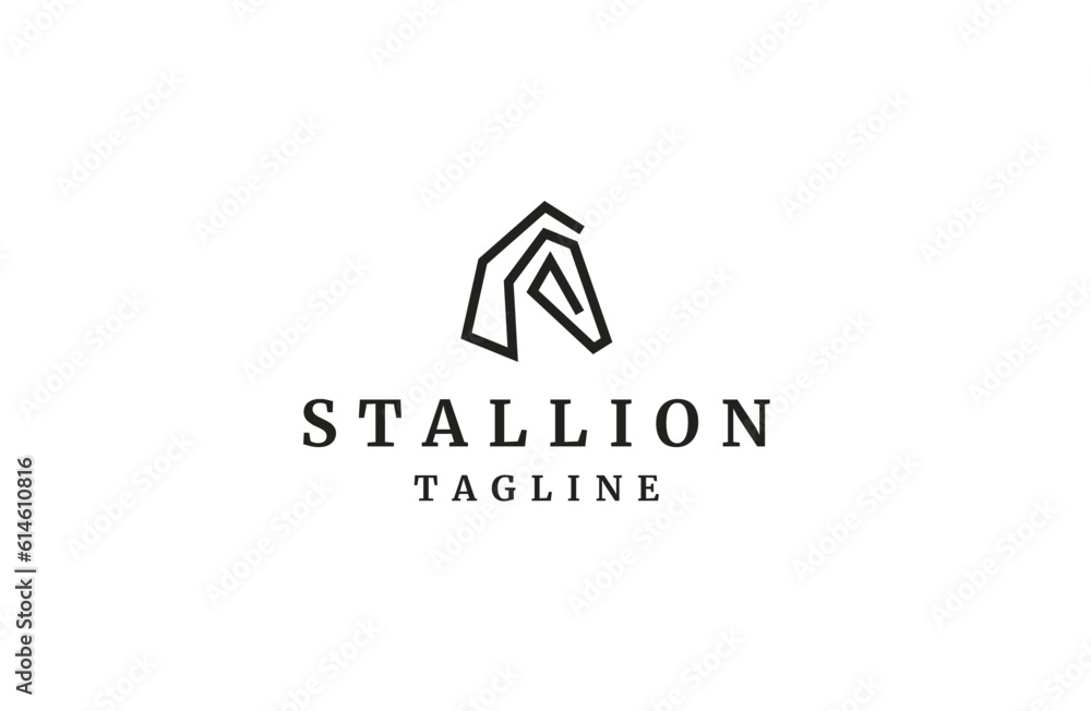 Horse animal logo icon design template flat vector Horse animal logo icon design template flat vector