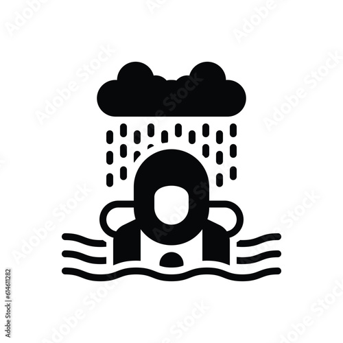 Black solid icon for survive 
