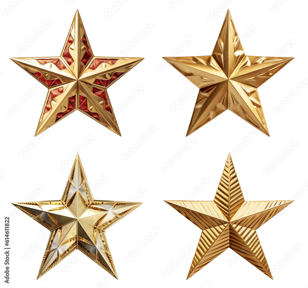 Christmas Star Set Isolated on Transparent Background - Generative AI
Christmas Star Set Isolated on Transparent Background - Generative AI
