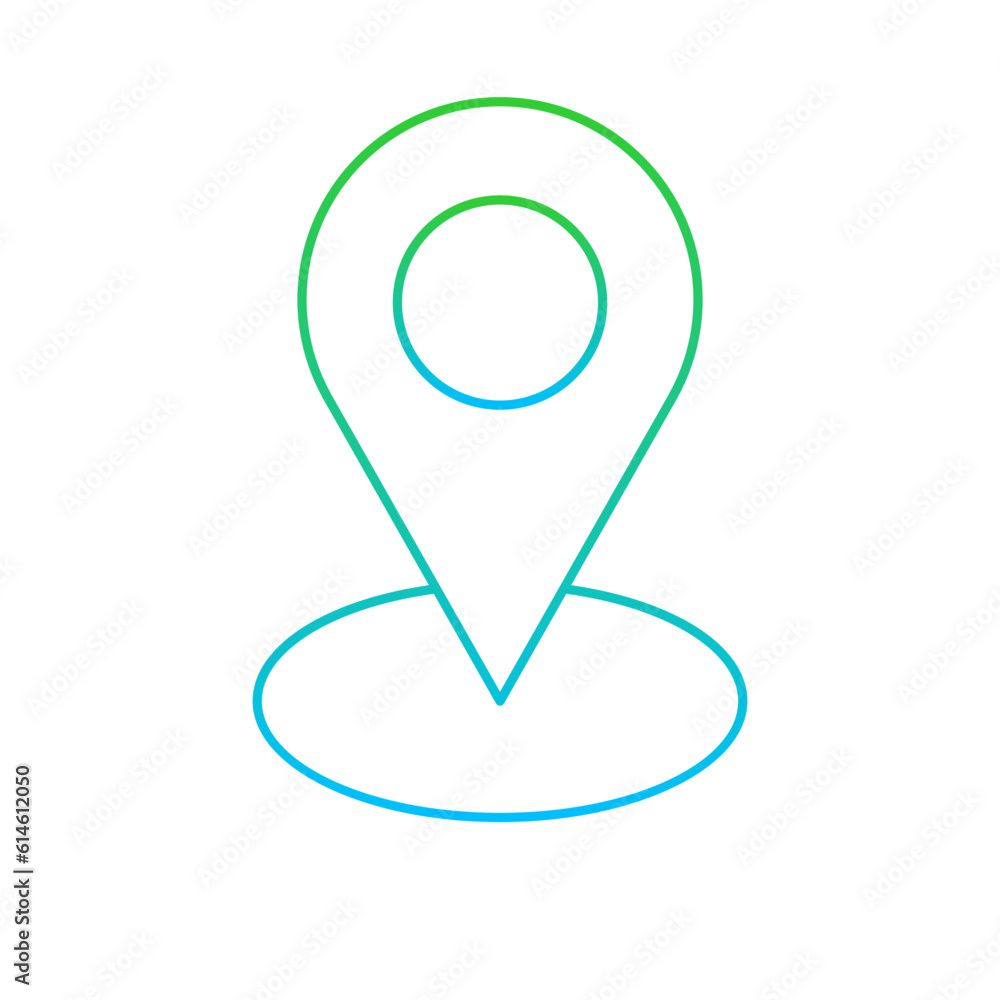 Location travel and tourism icon with blue and green gradient style. communication, blank, template, distance, discovery, abstract, global. Vector Illustration Location travel and tourism icon with blue and green gradient style. communication, blank, template, distance, discovery, abstract, global. Vector Illustration