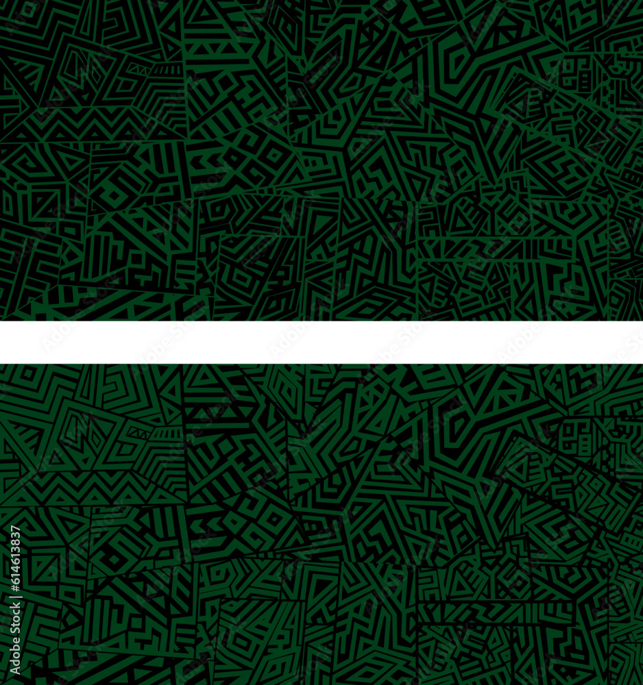abstract lines & pattern background (black & green)