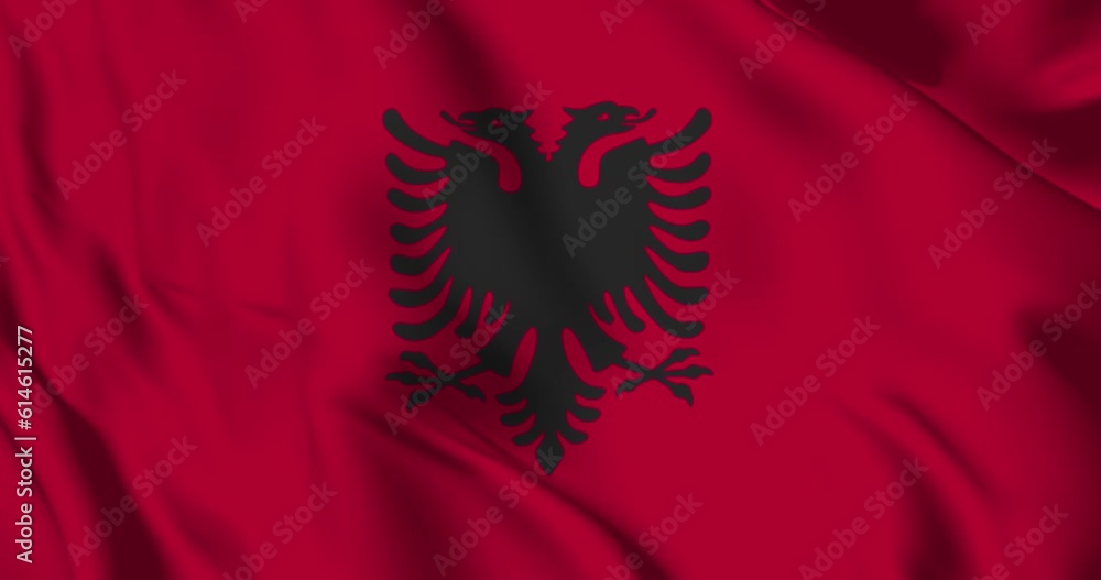 Albania flag. Albania flag background. 4k 60fps Albania flag. Albania flag background. 4k 60fps