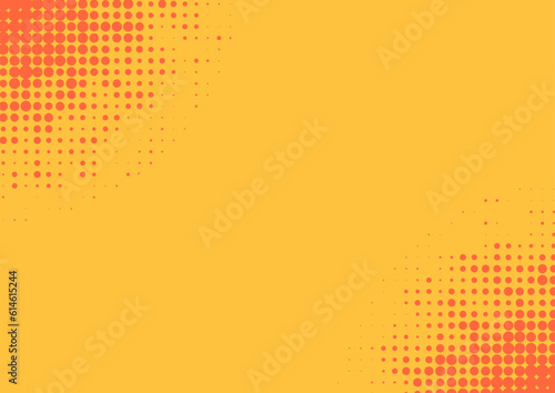 アメコミ風の黄色いハーフトーン背景
