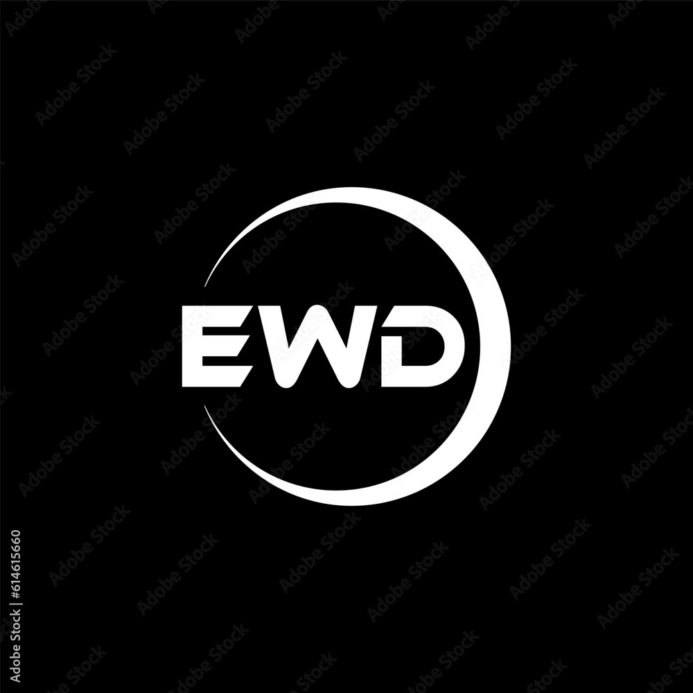 EWD letter logo design with black background in illustrator, cube logo, vector logo, modern alphabet font overlap style. calligraphy designs for logo, Poster, Invitation, etc. EWD letter logo design with black background in illustrator, cube logo, vector logo, modern alphabet font overlap style. calligraphy designs for logo, Poster, Invitation, etc.