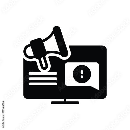 Black solid icon for informed 
