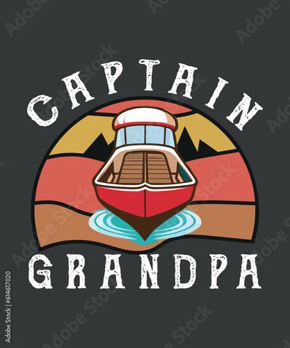 pontoon captain grandpa Vintage boating lover saying T-shirt vector, 
grumpy old women with pontoon, boat funny,  pontoon captain

