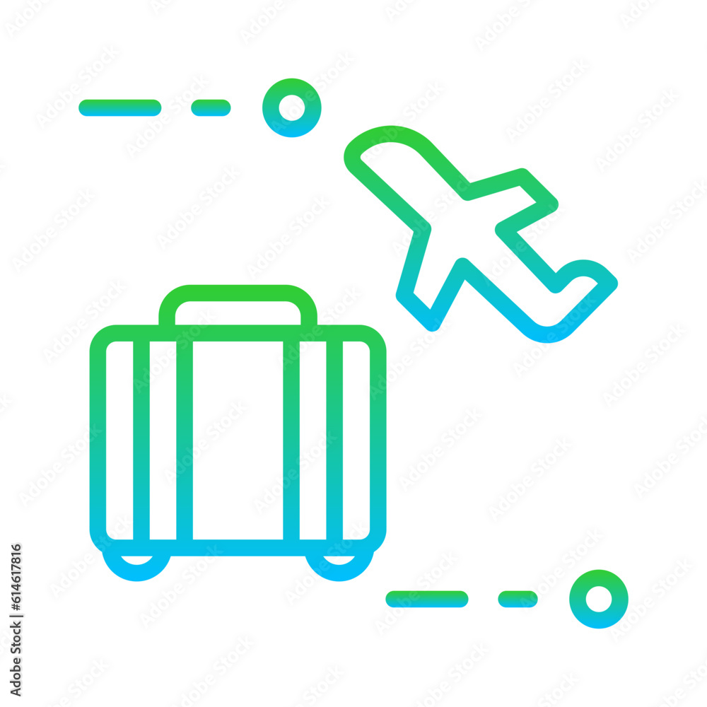 Travel and tourism travel and tourism icon with green and blue gradient outline style. icon, transport, sign, isolated, poster, international, blue. Vector Illustration Travel and tourism travel and tourism icon with green and blue gradient outline style. icon, transport, sign, isolated, poster, international, blue. Vector Illustration