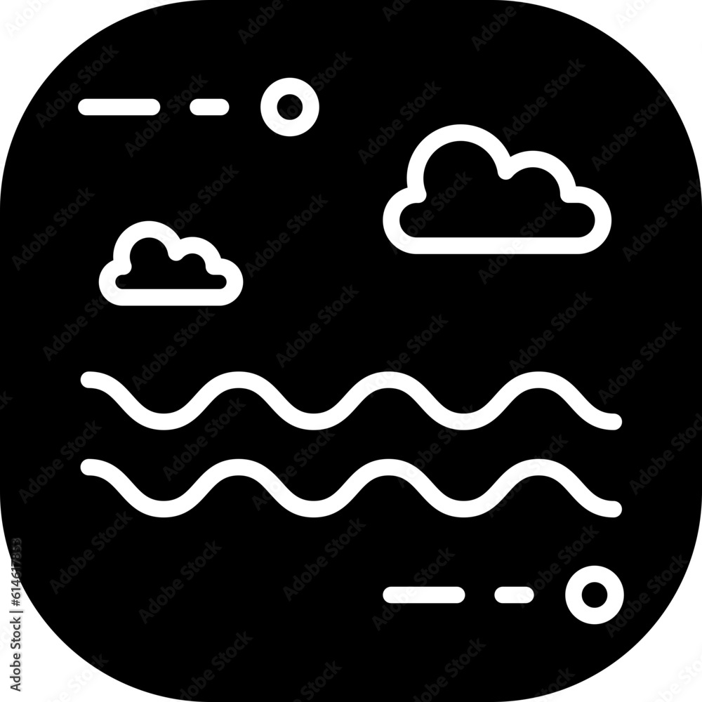 Sea travel and tourism icon with black filled outline style. sunlight, sand, sunny, beauty, nobody, wallpaper, art. Vector Illustration Sea travel and tourism icon with black filled outline style. sunlight, sand, sunny, beauty, nobody, wallpaper, art. Vector Illustration