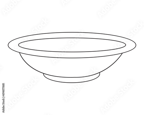 bowl outline vector illustration