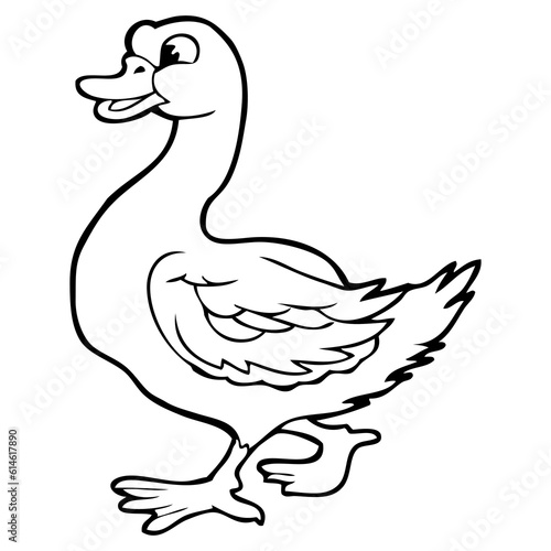 duck outline vector illustration