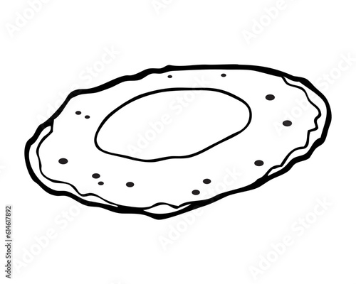 fried egg sketch vector illustration