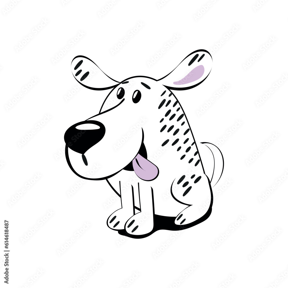 Fototapeta premium Cute dog print design. Vector illustration design for fashion fabrics, textile graphics, prints.