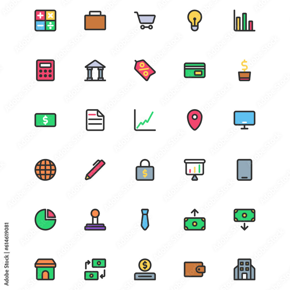 Vector Graphic of Business Icon Set. Perfect for user interface, new application, etc. Vector Graphic of Business Icon Set. Perfect for user interface, new application, etc.