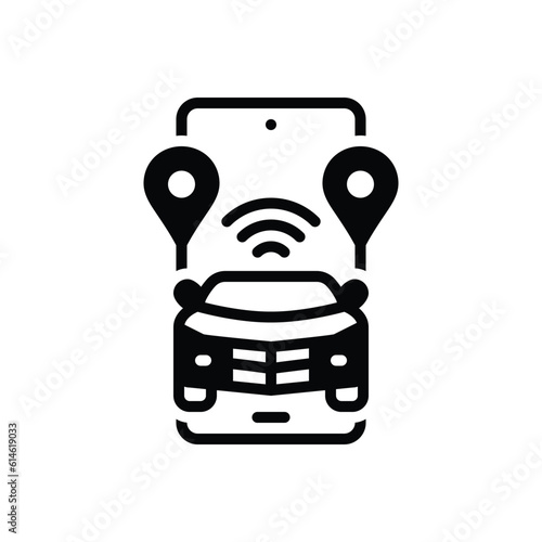 Black solid icon for tracker 