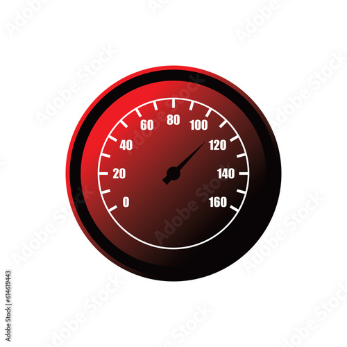 Color speedometer icon. colorful Speed ​​meter, Heating, temperature scale vector illustration