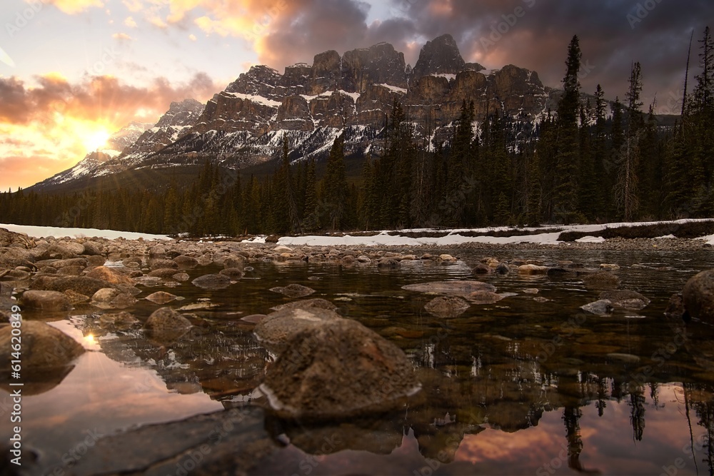 Sunrise In The Banff Mountains