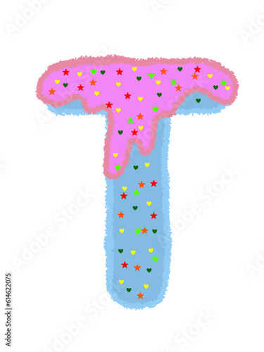 Wallpaper Mural English alphabet ice cream pattern Torontodigital.ca