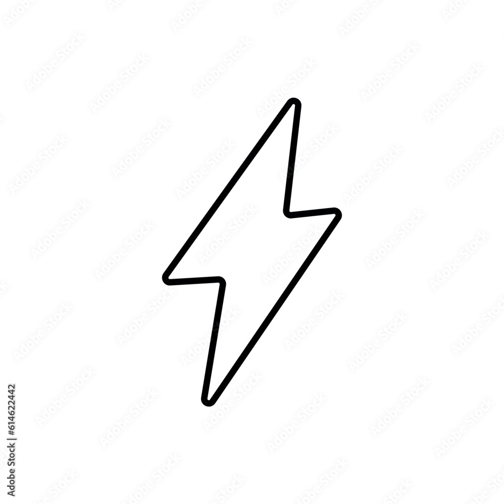 Lightning line icon, logo vector Lightning line icon, logo vector