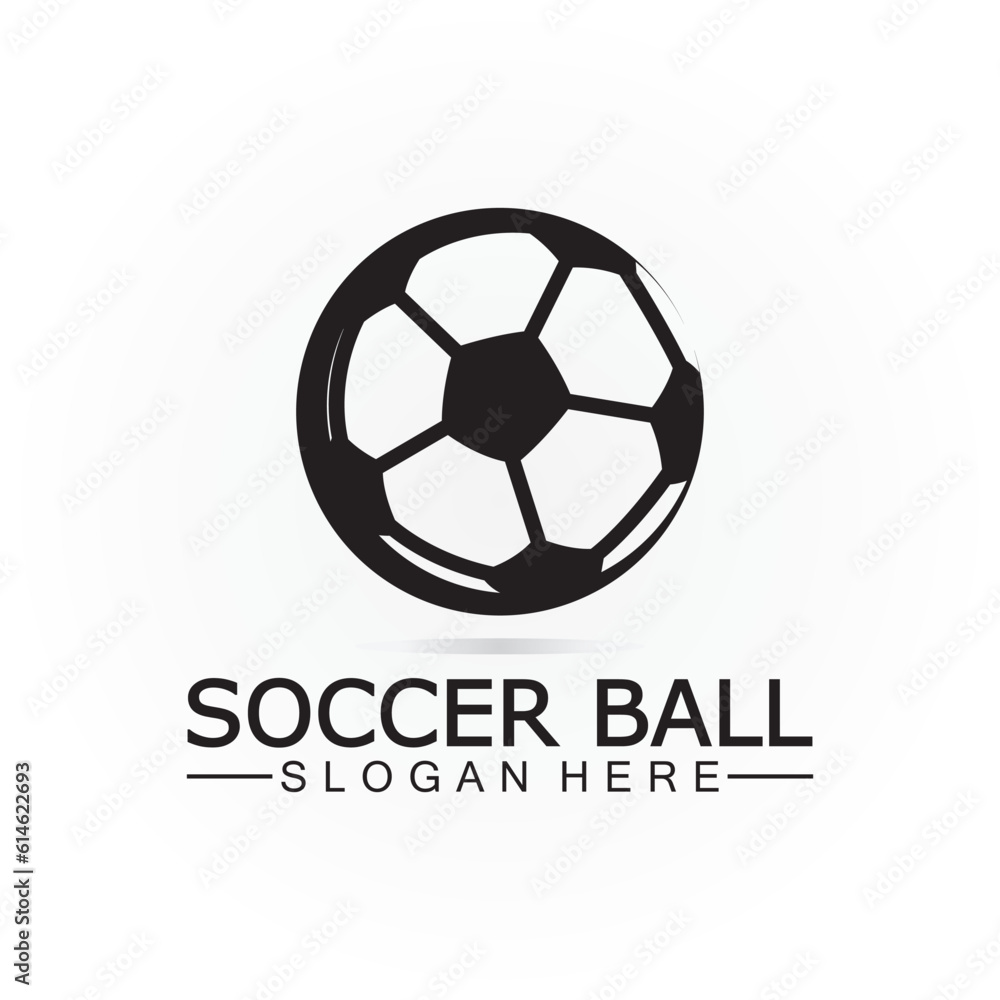 Obraz premium Soccer ball logo design Icon & Symbol Vector Template. football logo design