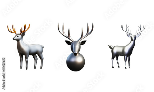 Silver deer, Christmas decoration
