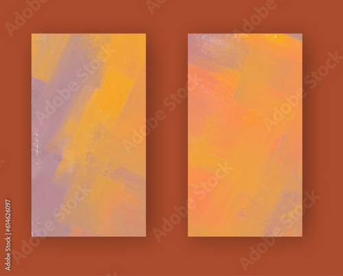 Vector banner abstract paints shapes collection isolated on color background.