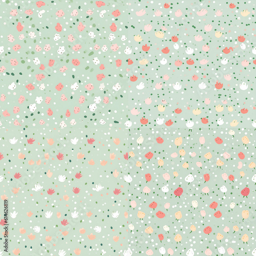 small size water drops pattern design, pastel color palette, small basic flowers background --tile,AI generated