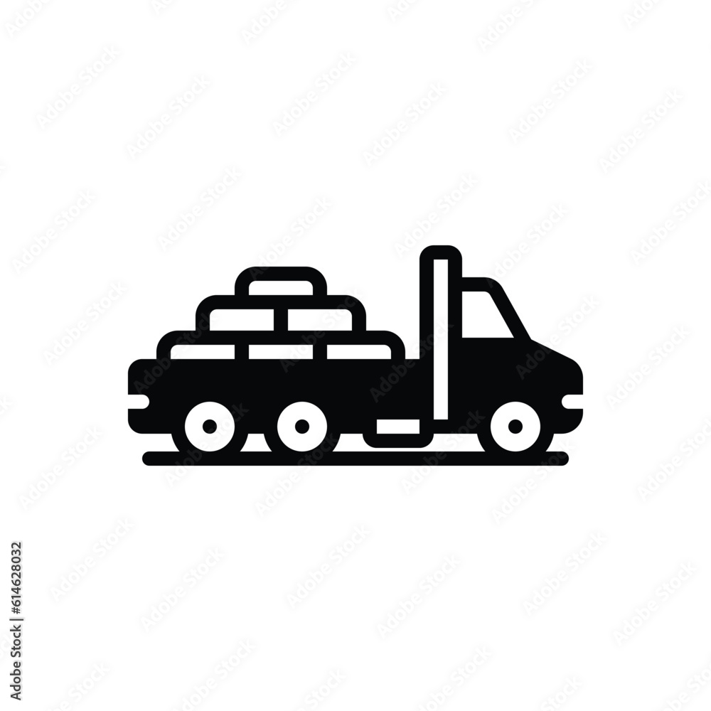 Black solid icon for carrier Black solid icon for carrier