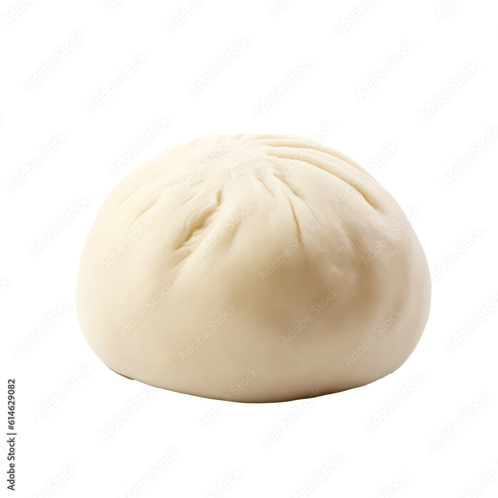 Chinese bun isolated on transparent background. Generative AI.