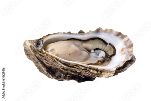 Oyster isolated on transparent background. Generative AI.