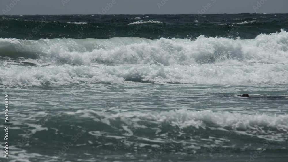 Incoming tidal waves off the south coast of Cornwall, England. Incoming tidal waves off the south coast of Cornwall, England.