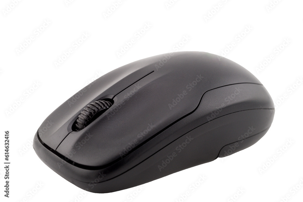 Black wireless mouse cut background out Black wireless mouse cut background out