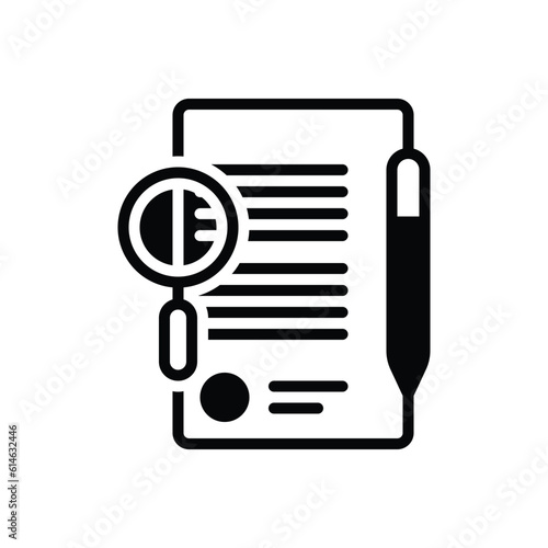 Black solid icon for defining  