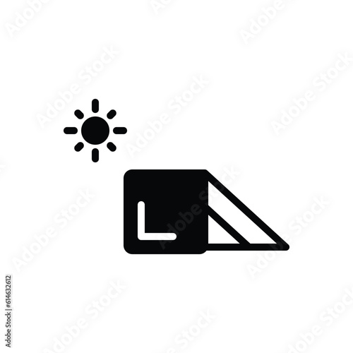 Schilderij op canvas Black solid icon for shade