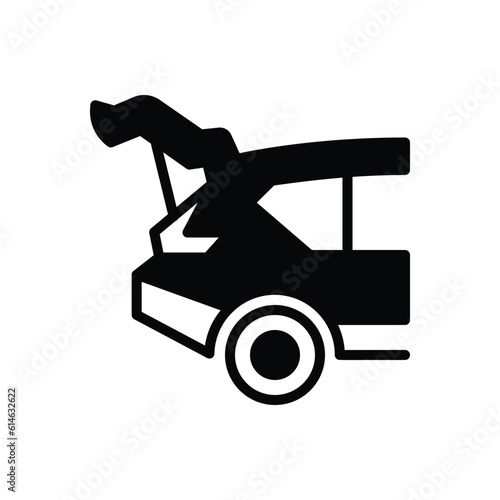 Black solid icon for trunk 