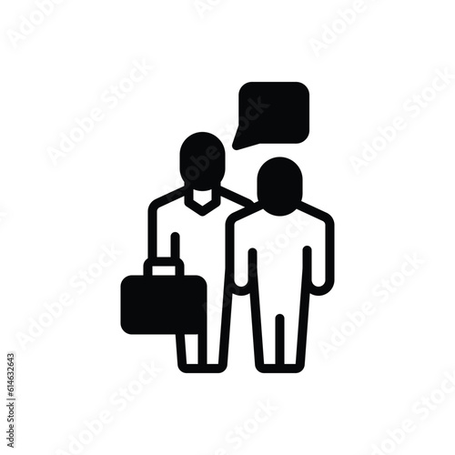 Black solid icon for advice 