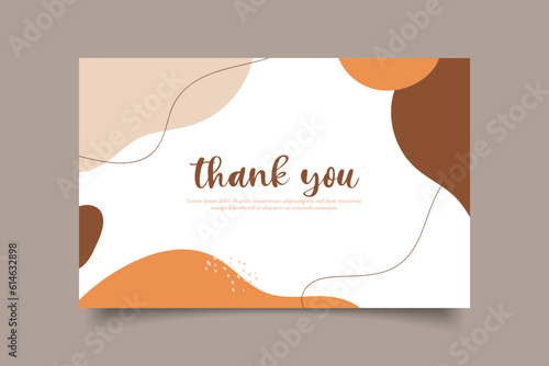 Thanks you card template design business illustration