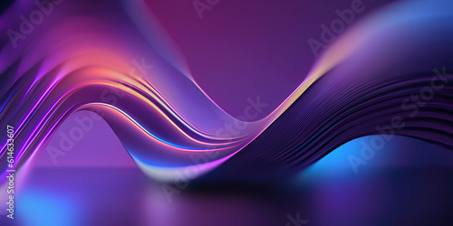 Fotografie, Obraz Big Neon Wave Background