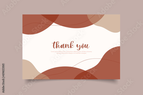 Thank you card template design business illustration