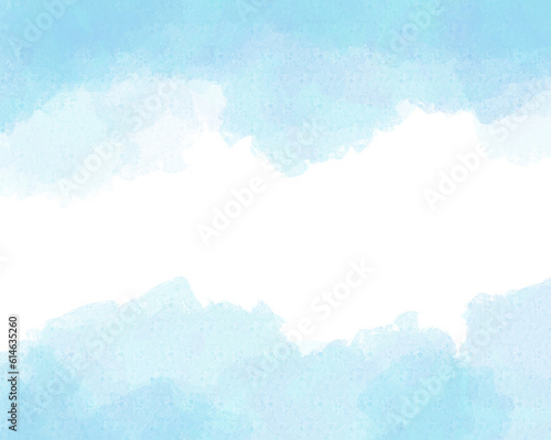 Beautiful blue watercolor backgrounds use for wedding, party backdrop. Illustration and elements © Kham