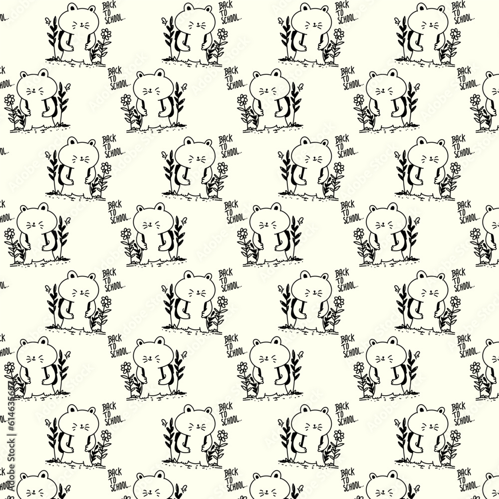 cute cat vector pattern for tee print and background wallpaper cute cat vector pattern for tee print and background wallpaper