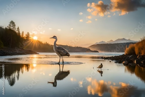 moa bird in the water © baloch
