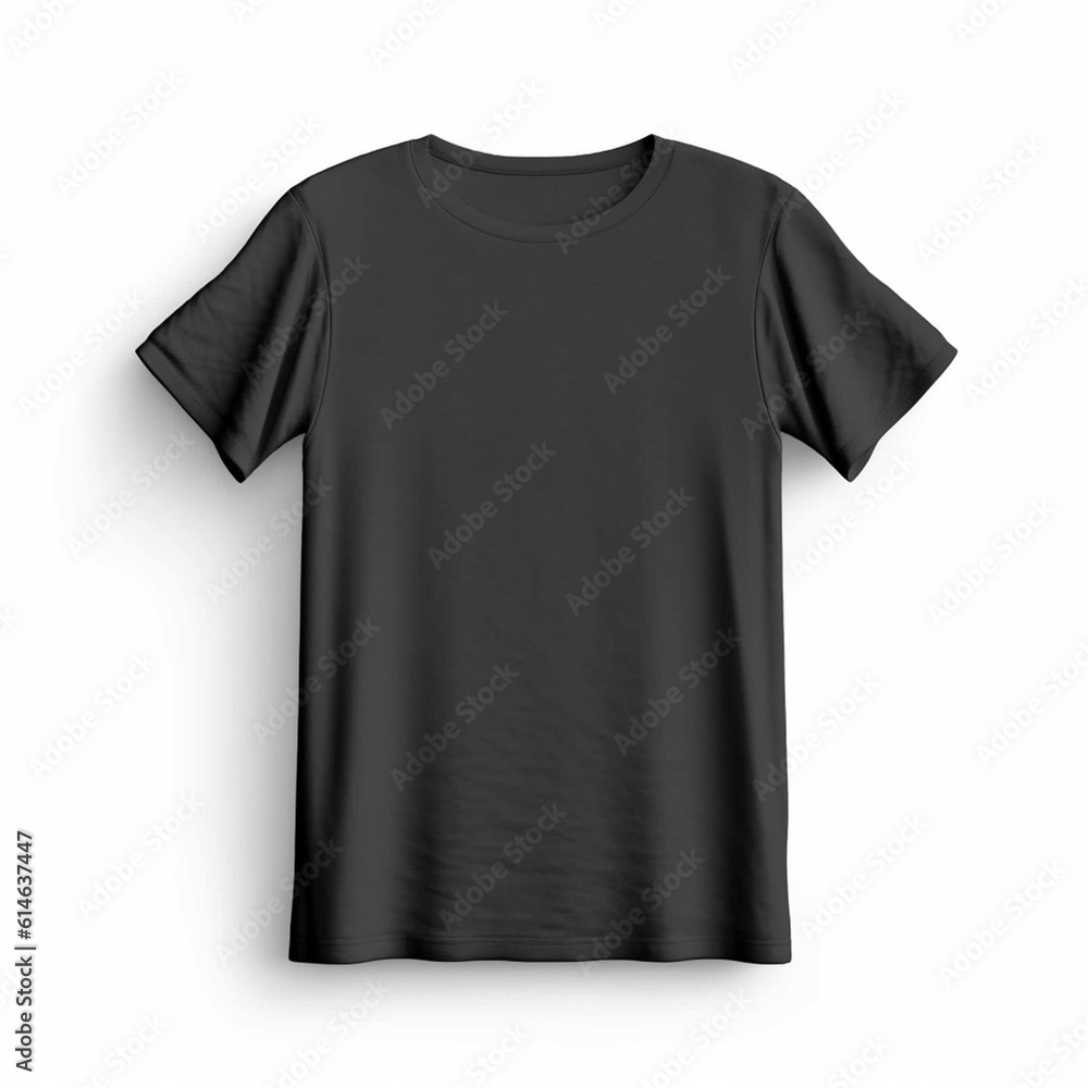 3D rendered Black Tshirt with copy space mockup - ai generative 3D rendered Black Tshirt with copy space mockup - ai generative