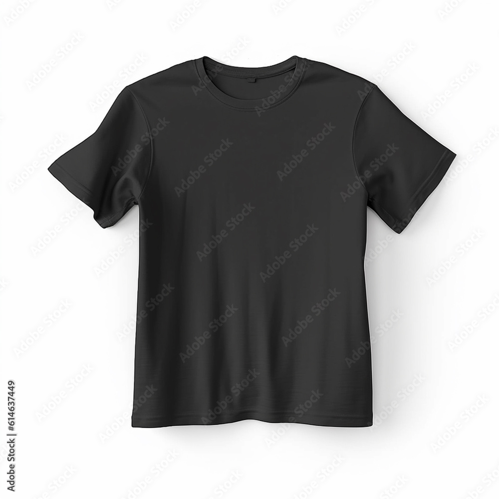 3D rendered Black Tshirt with copy space mockup - ai generative 3D rendered Black Tshirt with copy space mockup - ai generative