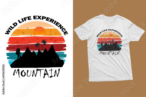 Wild Life Experience T Shirt Design  photo