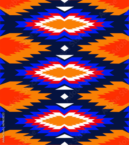 Patron geométrico estilo indio americano, cartel retro con formas geométricas, mosaico de formas abstractas.