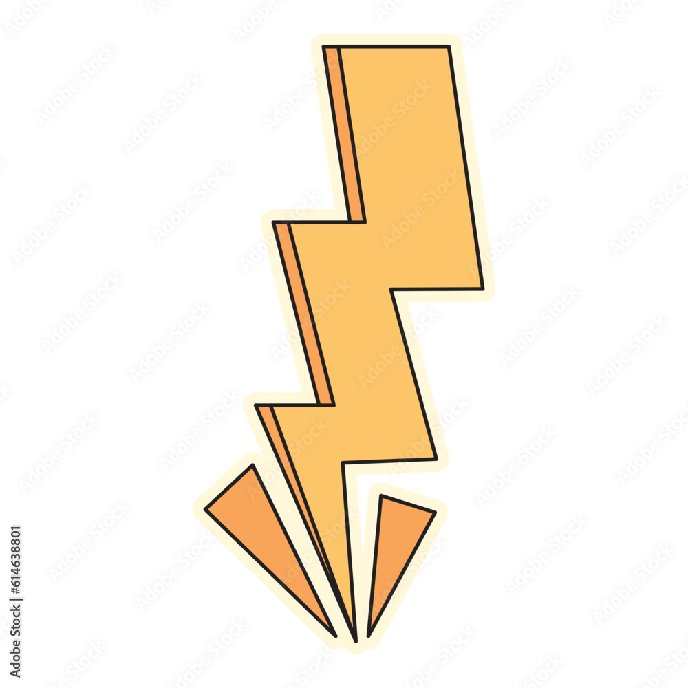 Handdrawn Sticker Thunder Handdrawn Sticker Thunder