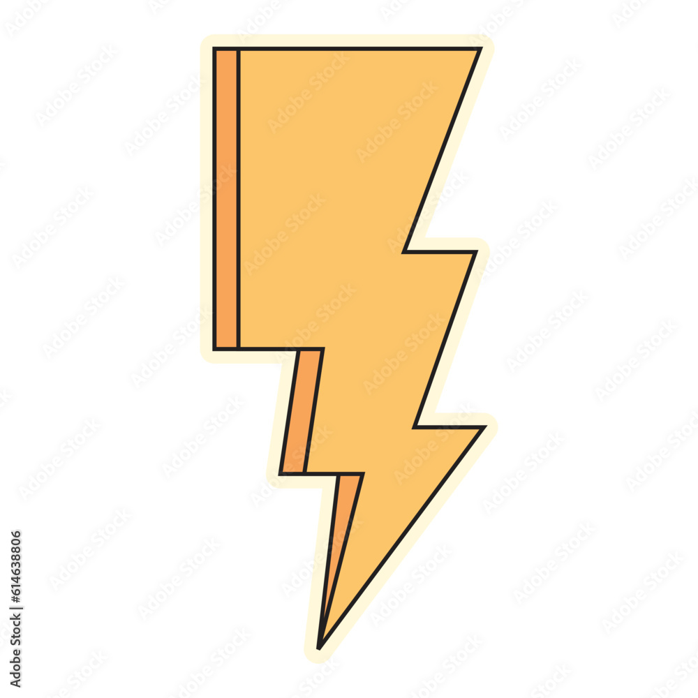 Handdrawn Sticker Thunder Handdrawn Sticker Thunder