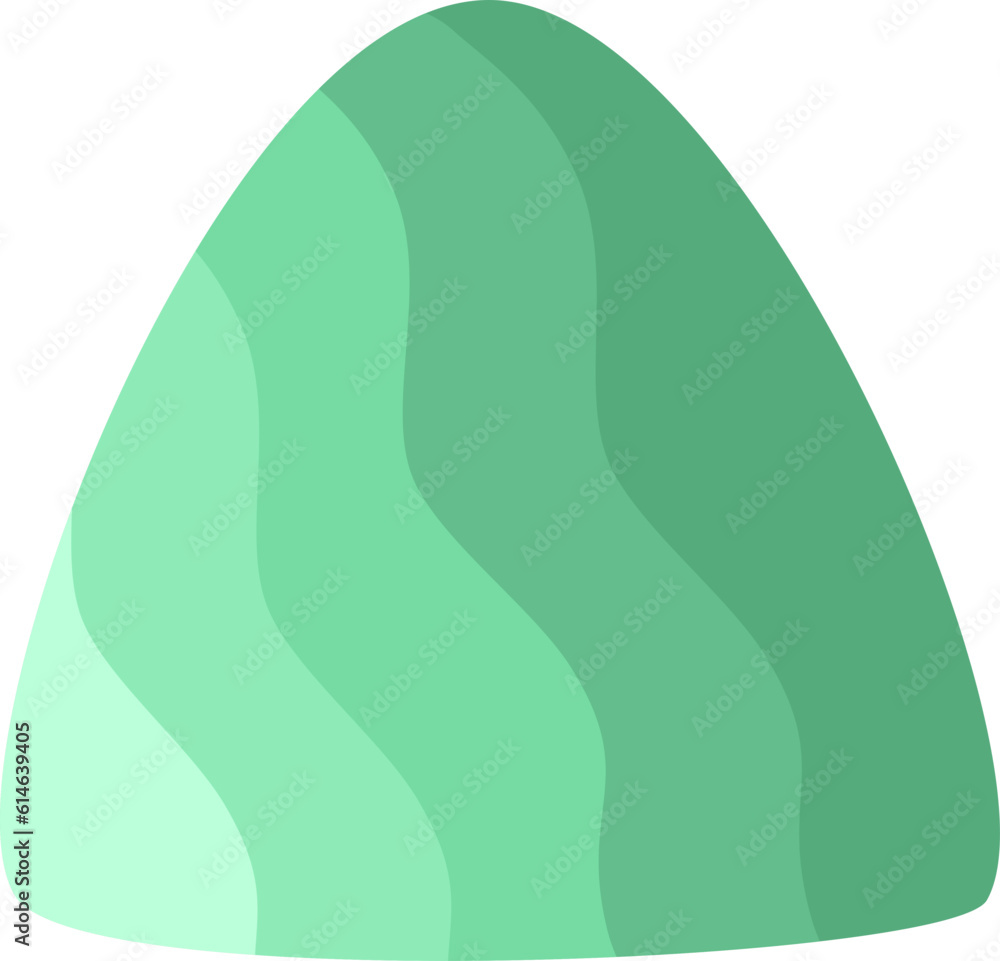 green round mountain flat style green round mountain flat style