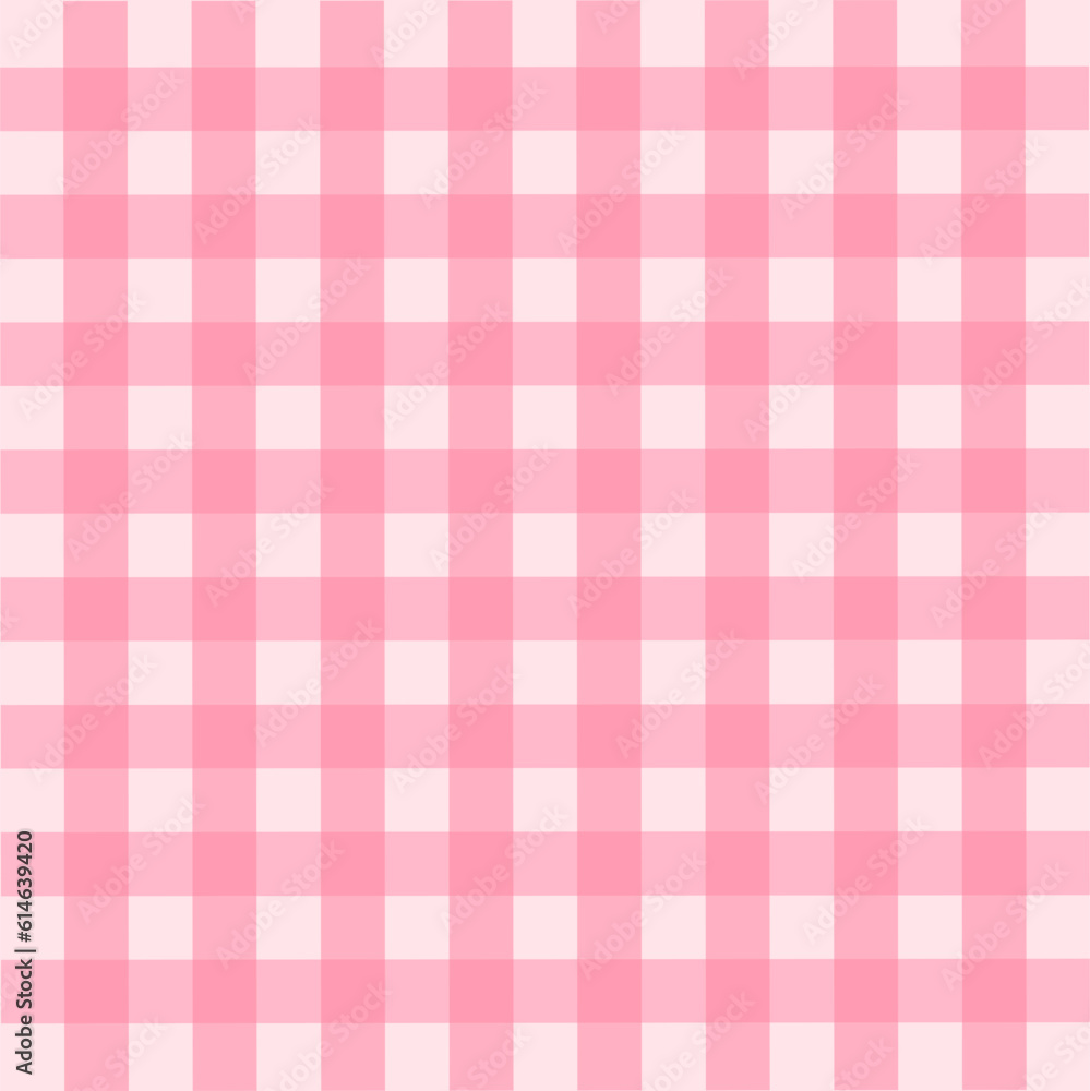 Pink plaid pattern, checkered seamless background