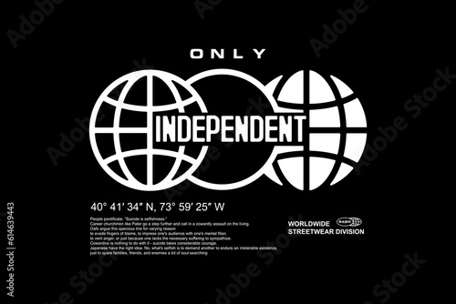 Modern streetwear graphic design t-shirt print design template